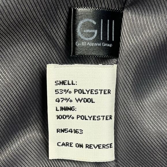 Kenneth Cole Women’s Wool Blend Double Breasted Coat Gray Size 8 Thigh Length - Picture 13 of 14